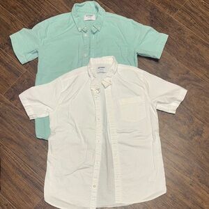 Old Navy Kids Button-Down Shirts - Mint and White